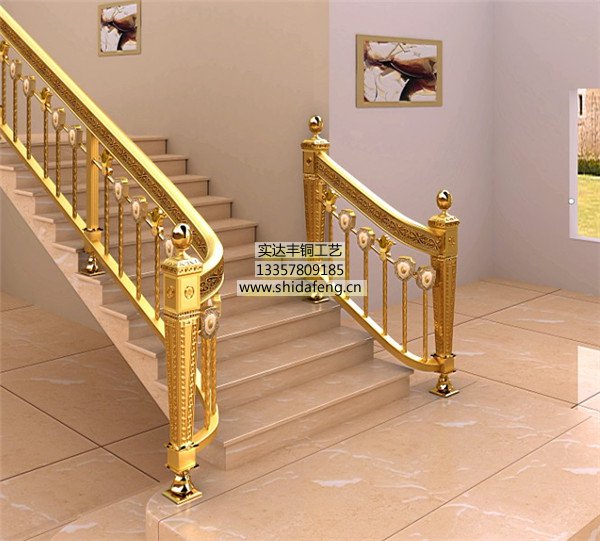 铜扶手铜楼梯实例五